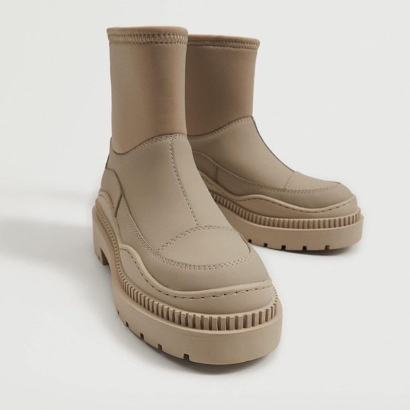 Mango Flat Rubberized Lug Boots - Picture 8 of 12